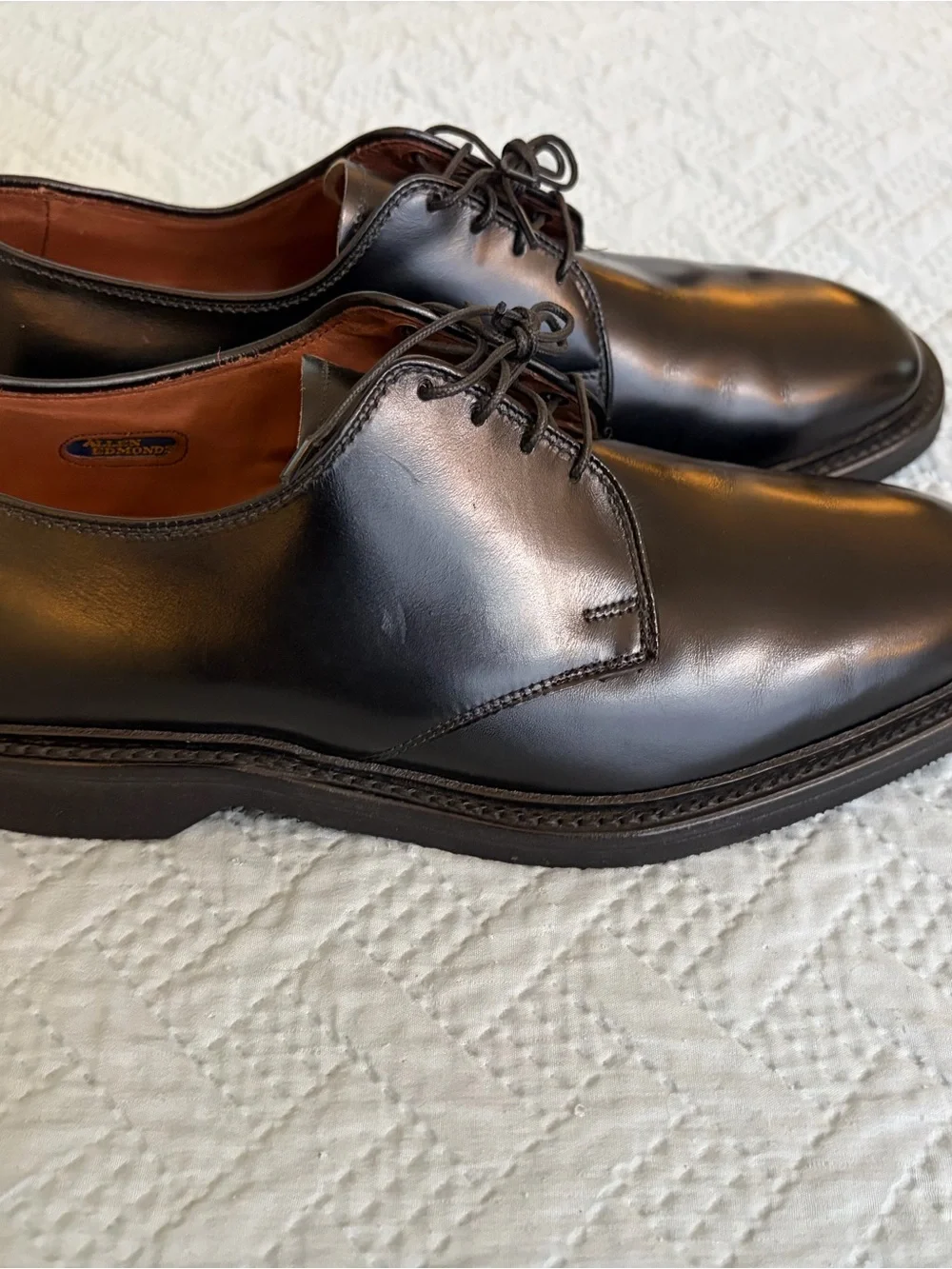 Allen Edmonds Black Leather Derby Shoes
